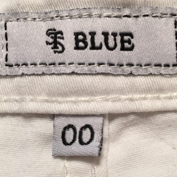 STS Blue Mini White Denim Shorts With Lace Size 00 - Picture 4 of 7